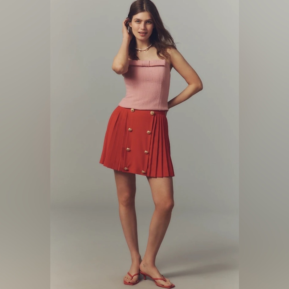 Hutch Button Front Mini Skirt NWT